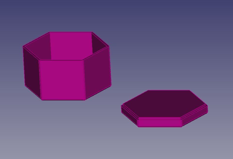 Hexagonal Box Free 3D print model_2