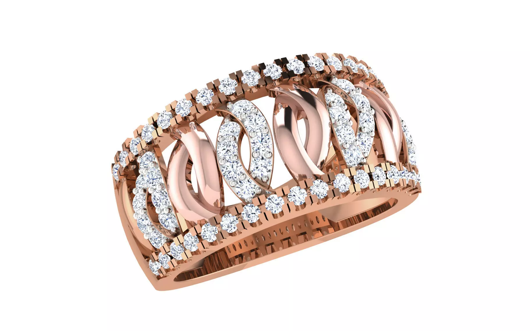 Women Cocktail Ring 3dm stl render details 3D print model_0