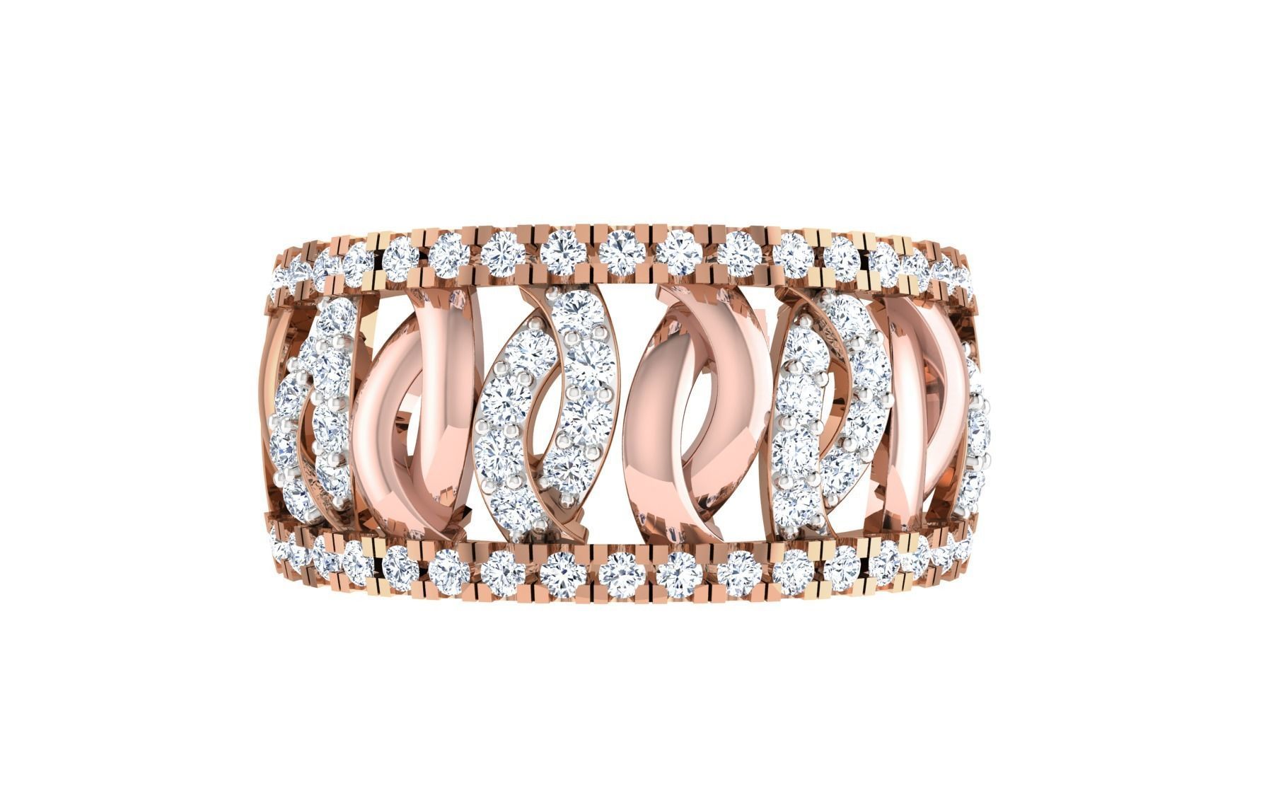 Women Cocktail Ring 3dm stl render details 3D print model_8