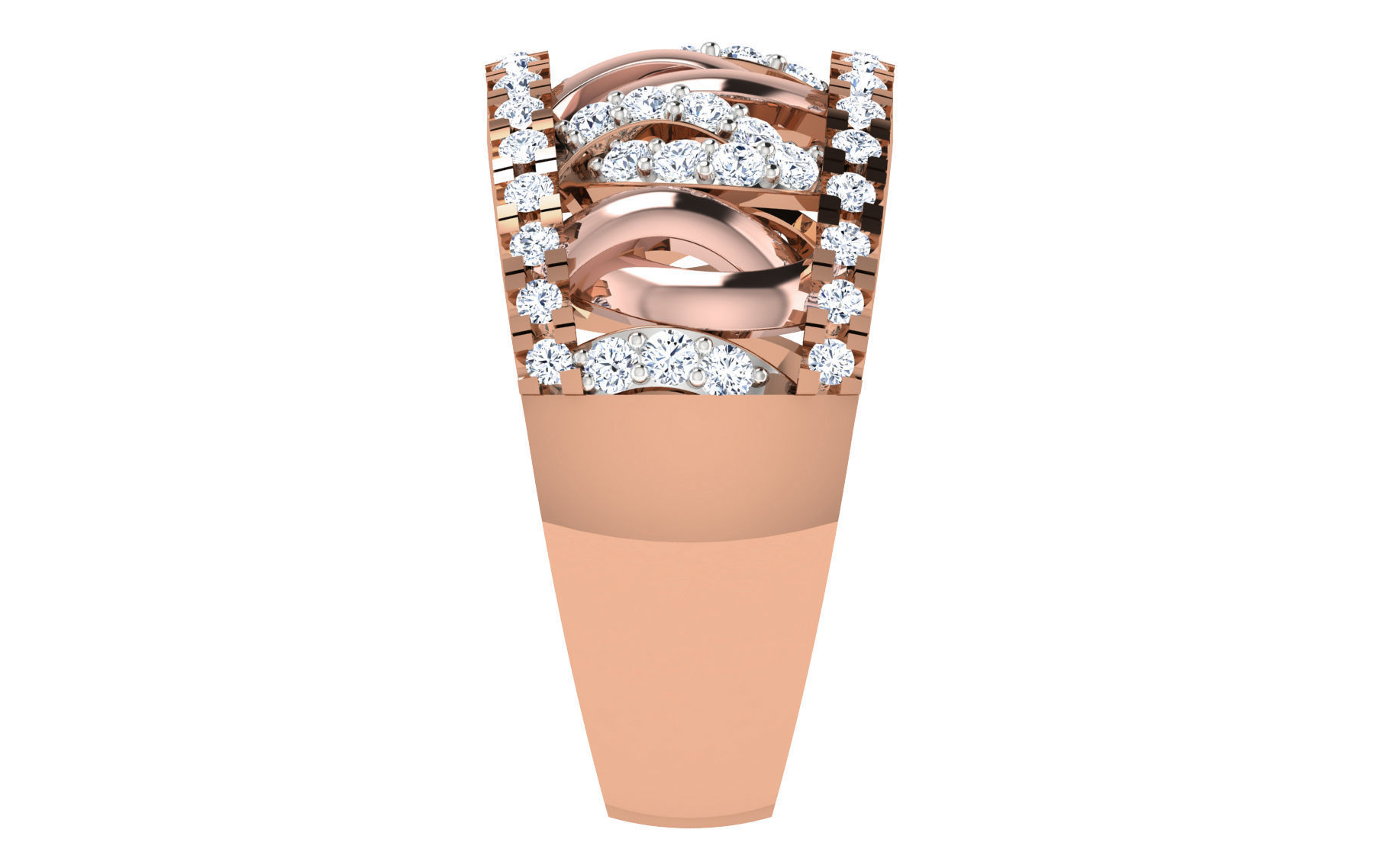 Women Cocktail Ring 3dm stl render details 3D print model_5