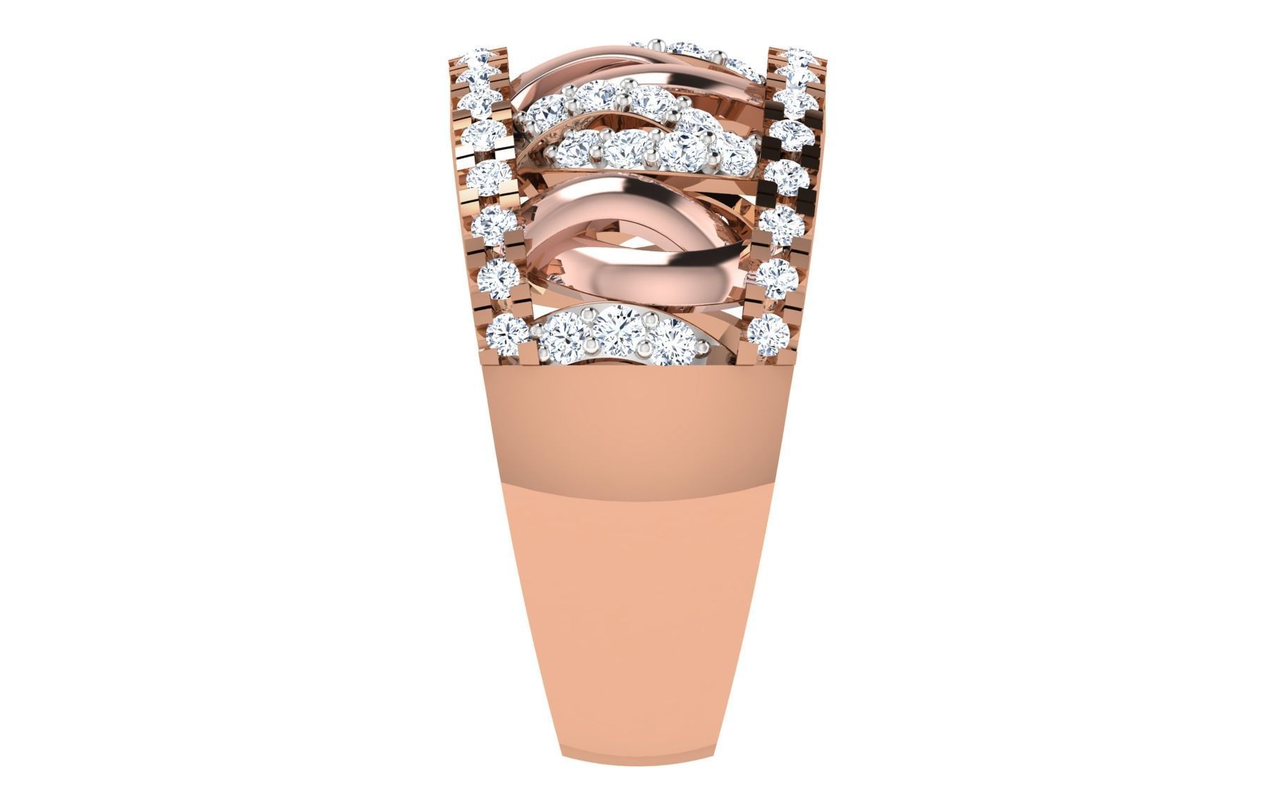 Women Cocktail Ring 3dm stl render details 3D print model_6