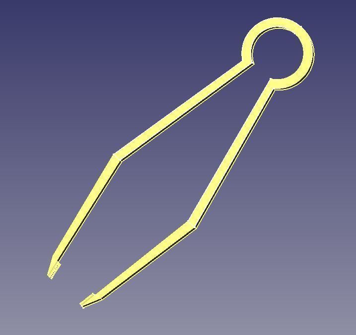 Tweezers pair of scissors Free 3D print model_1