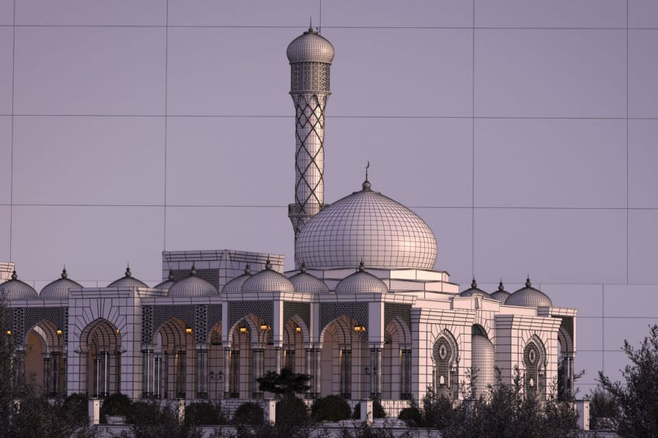 Asian Building 3D model_1