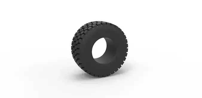Military truck tire 9 Scale 1 to 25