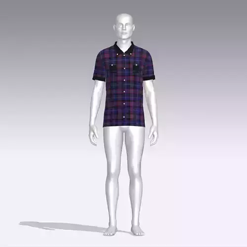 Shirt mannequin wearing plaid