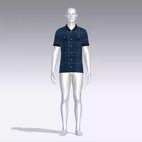 Shirt mannequin wearing plaid