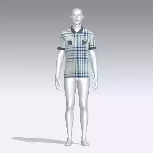 Shirt mannequin wearing plaid