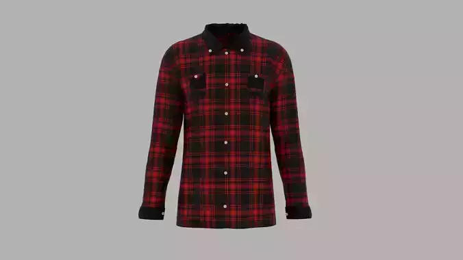 Shirt mannequin wearing plaid