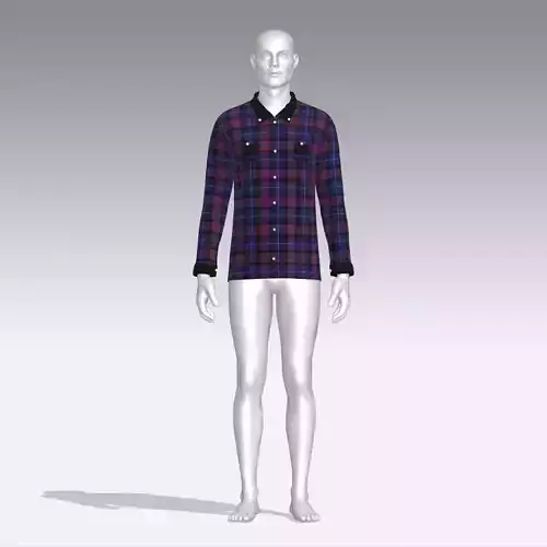 Shirt mannequin wearing plaid