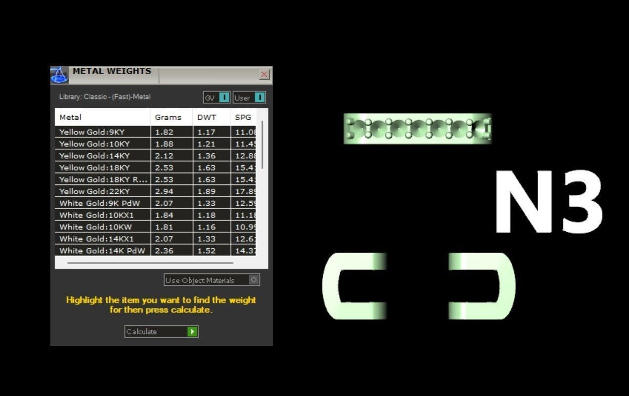 3 Size Gold Chain with lock New just STL 3D model_13