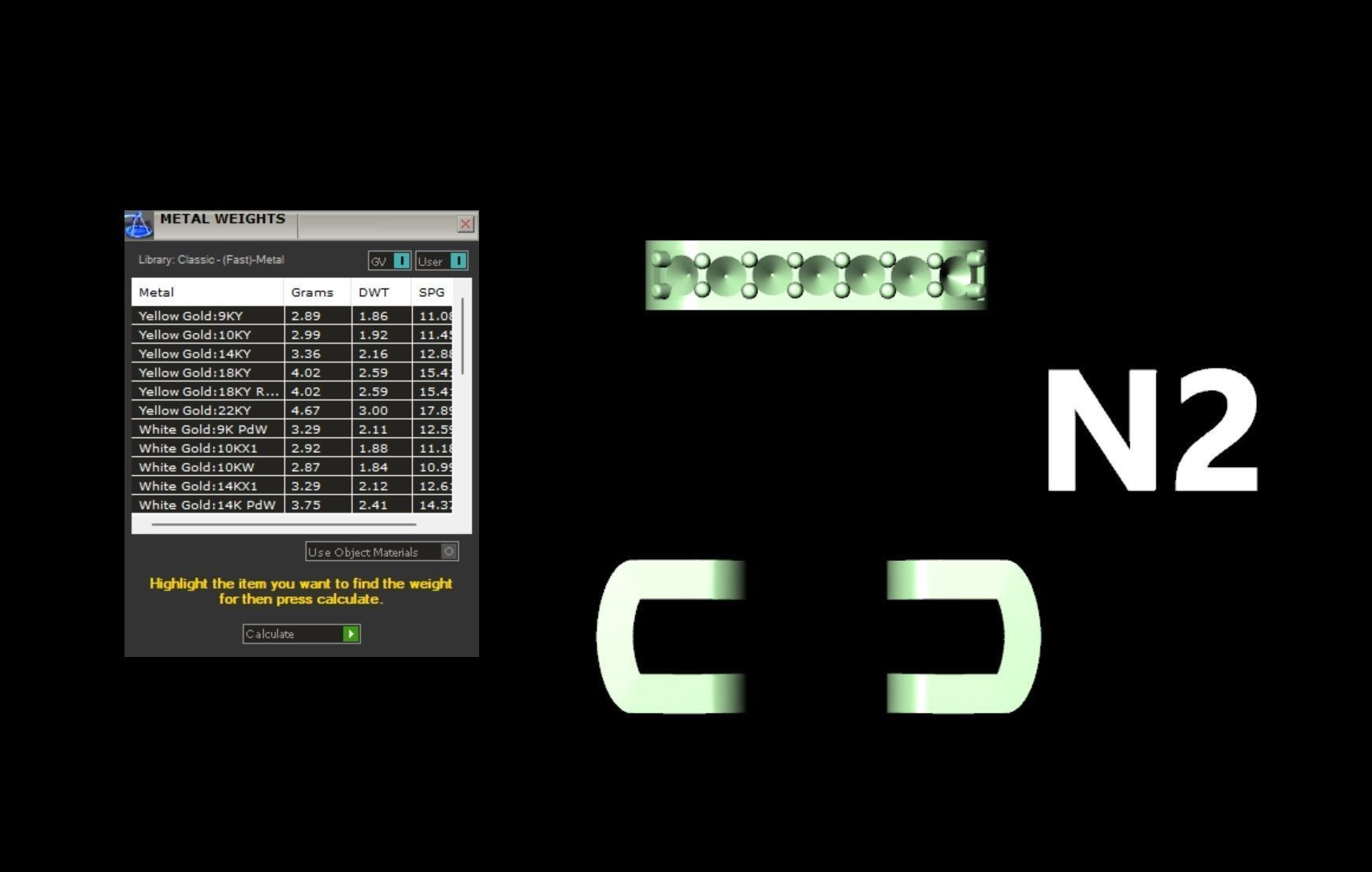 3 Size Gold Chain with lock New just STL 3D model_11