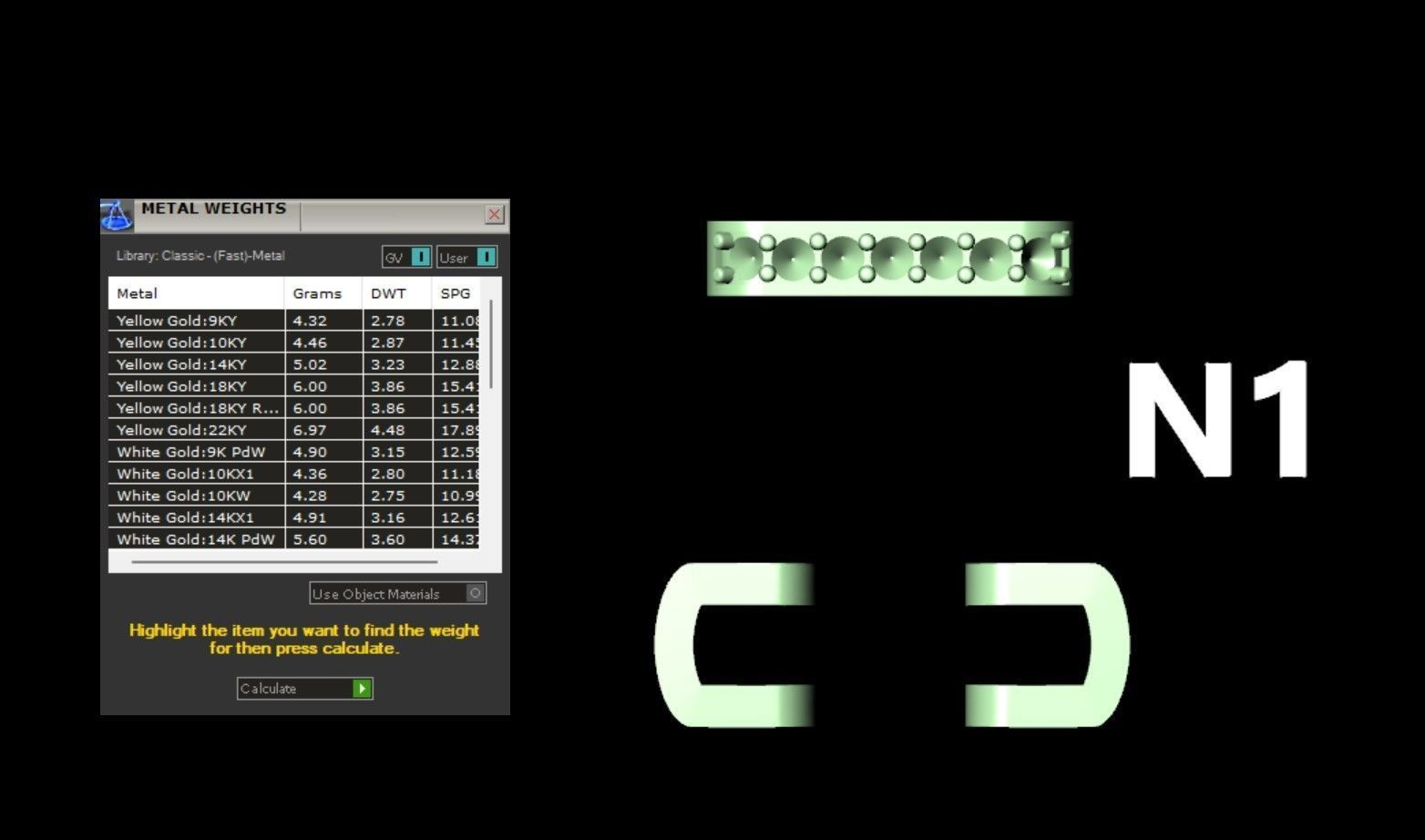 3 Size Gold Chain with lock New just STL 3D model_9