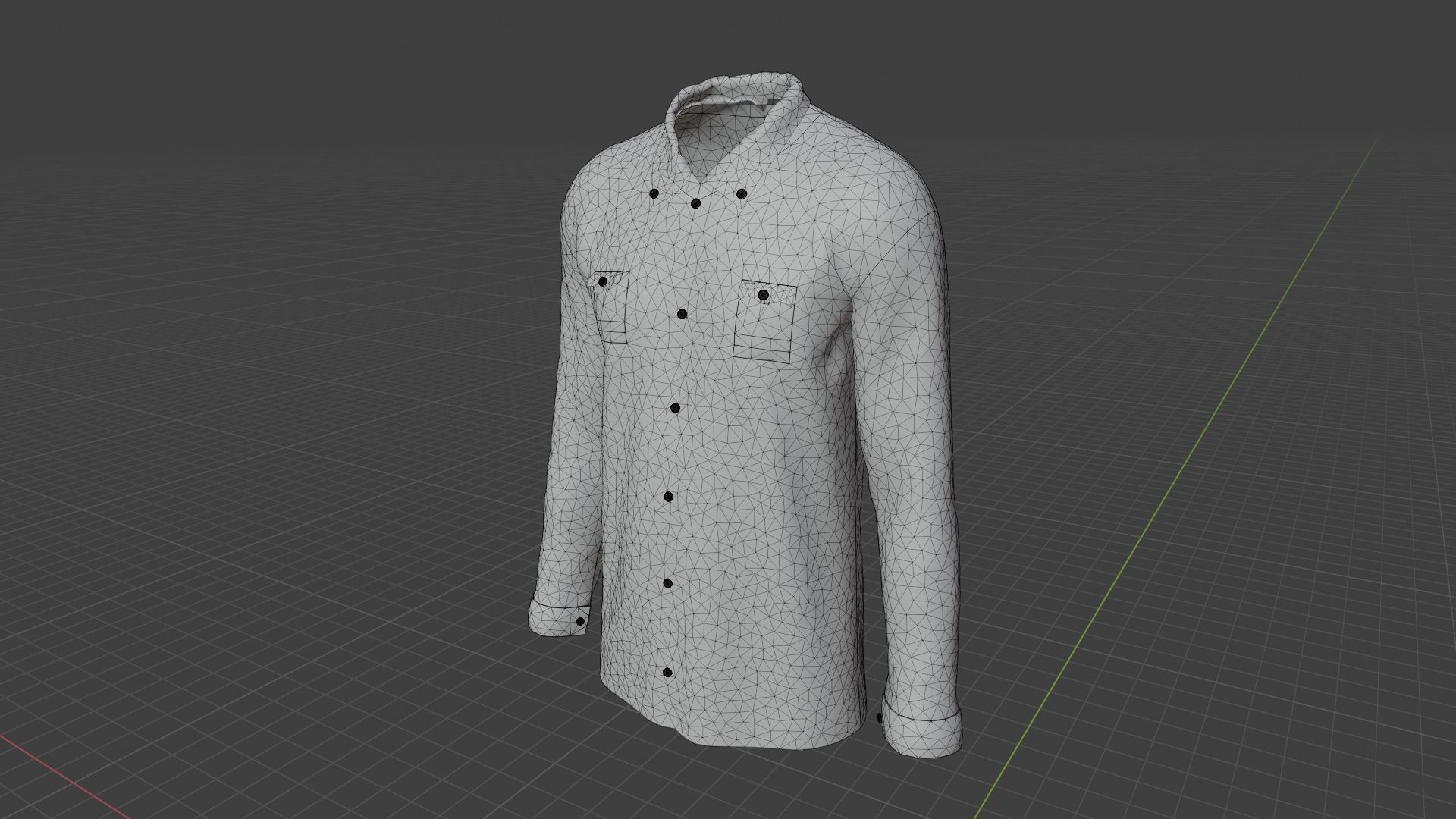 Shirt mannequin wearing plaid Low-poly 3D model_9