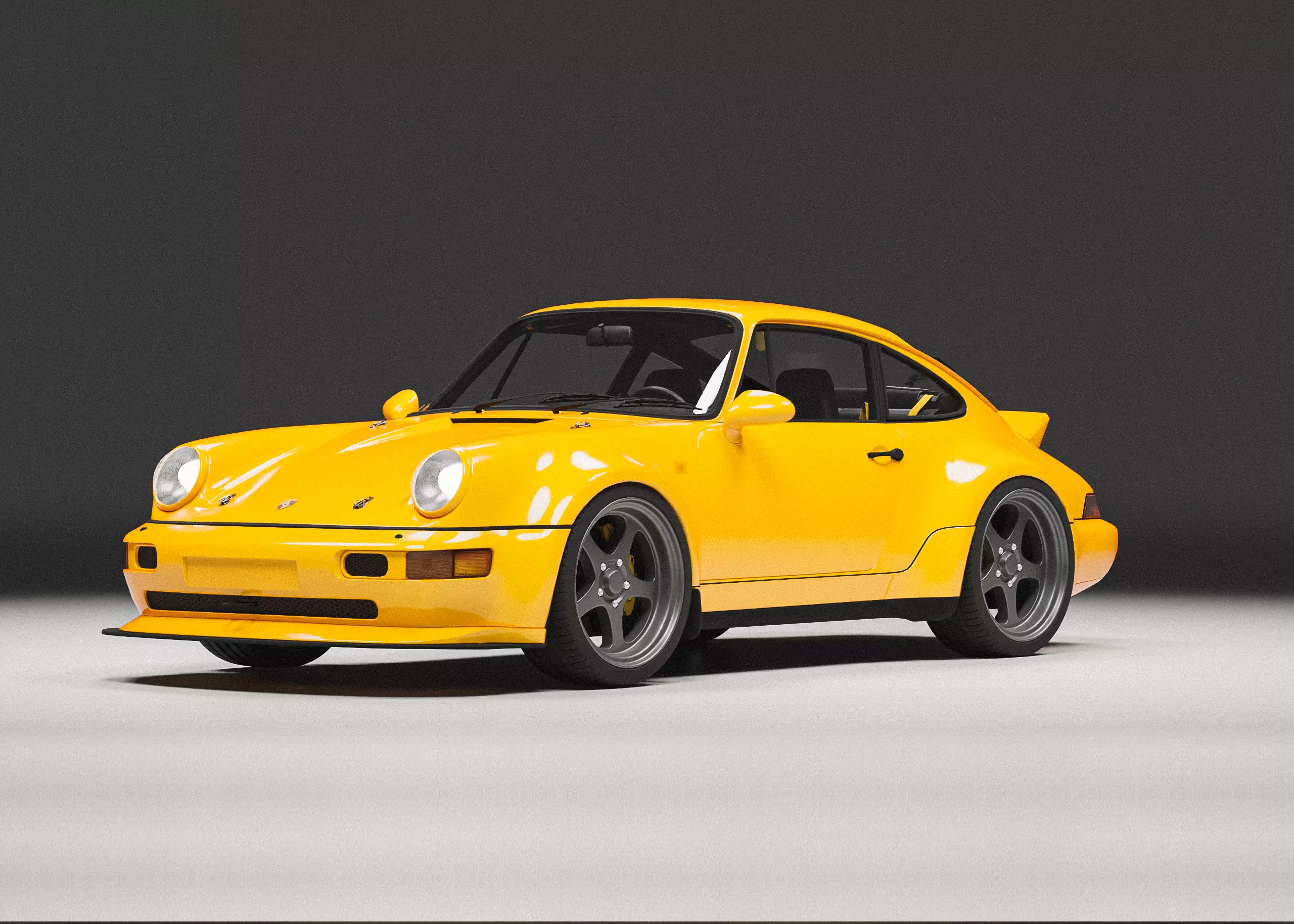 Porsche 964 Racing  Low-poly 3D model_0