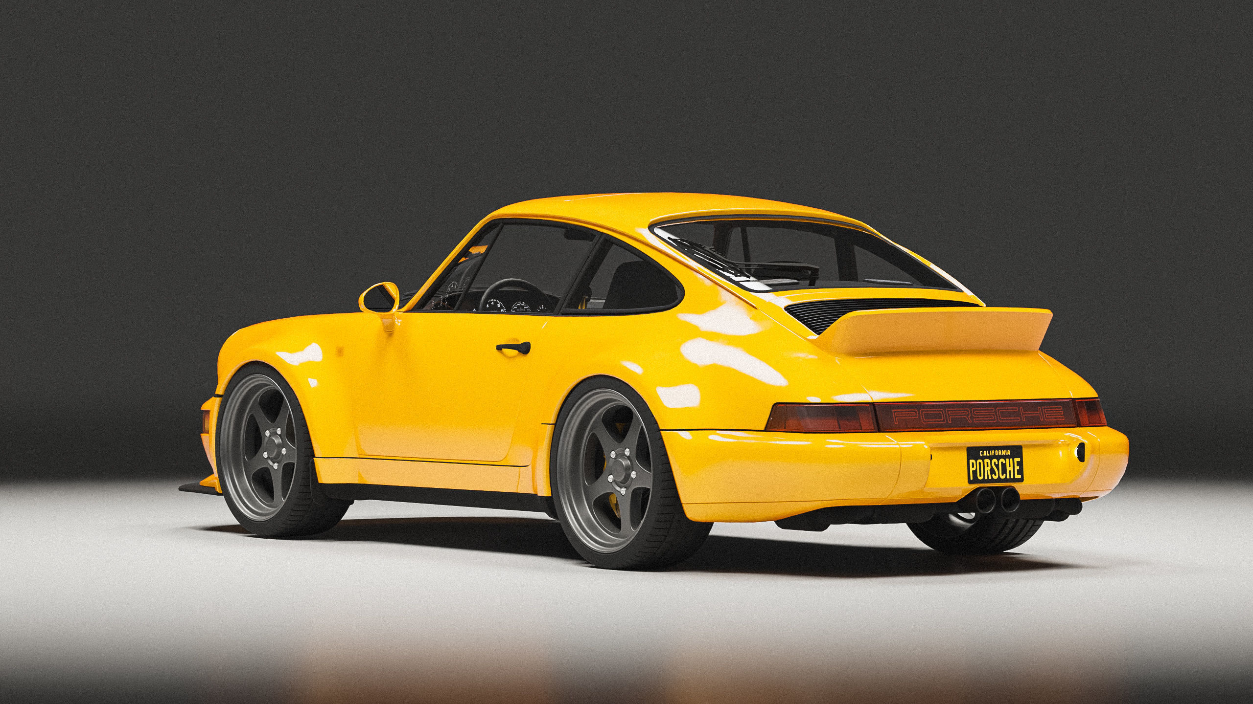 Porsche 964 Racing  Low-poly 3D model_3