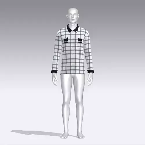 Shirt mannequin wearing plaid