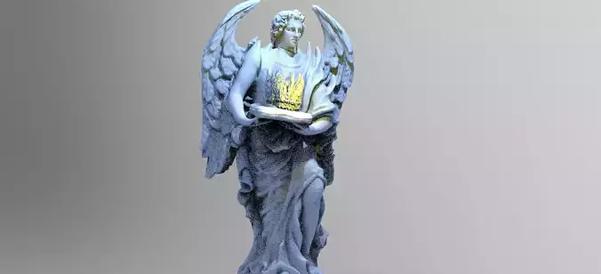 Crown Angel Statue 1 3D model