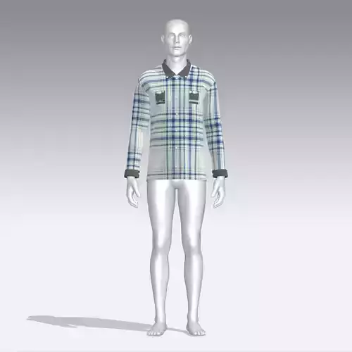 Shirt mannequin wearing plaid