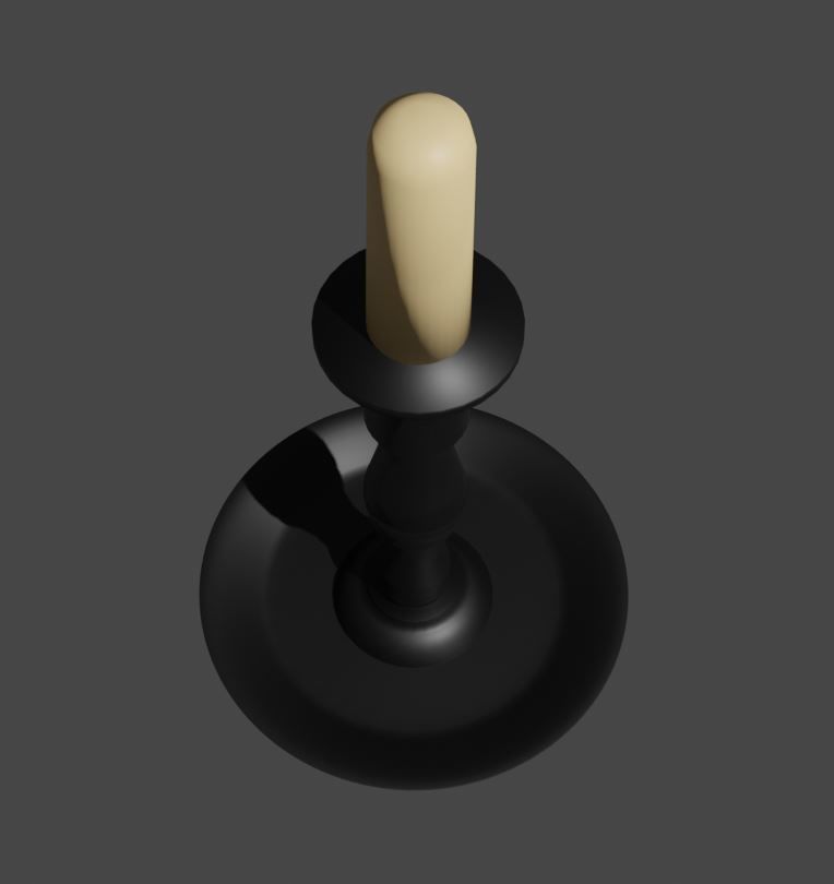 Simple Candle 3D model_2