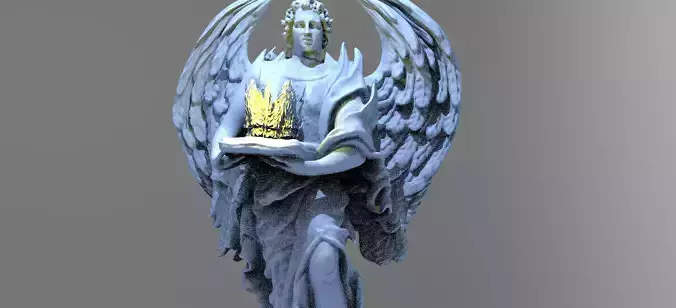 Crown Angel Statue 2 3D model
