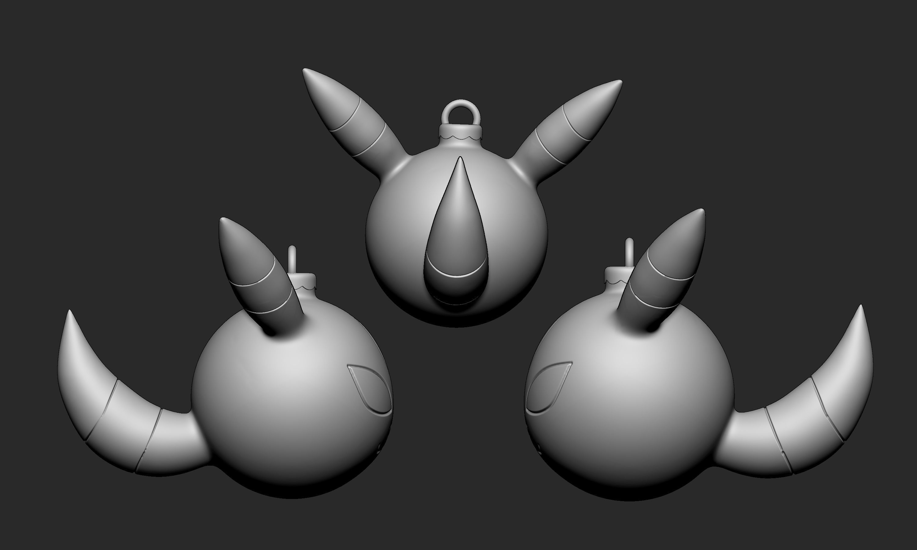 Pokemon - Christmas Ornament Umbreon 3D print model_6