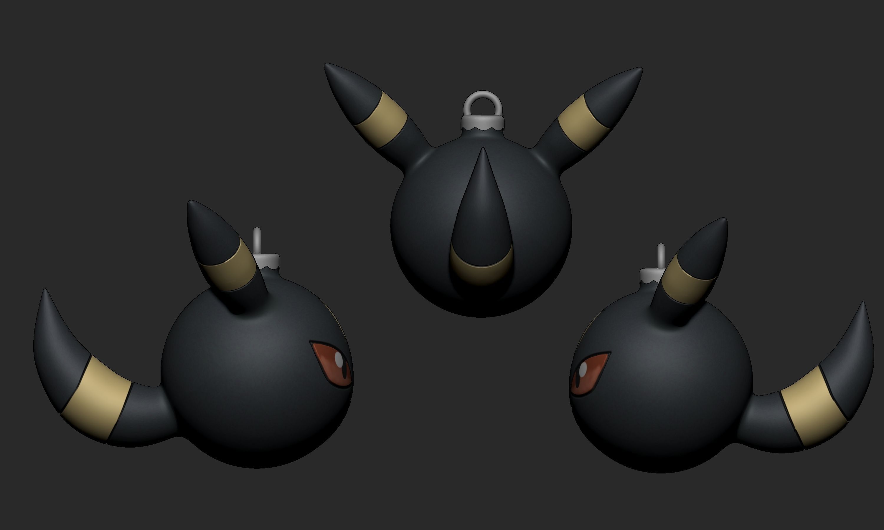 Pokemon - Christmas Ornament Umbreon 3D print model_3