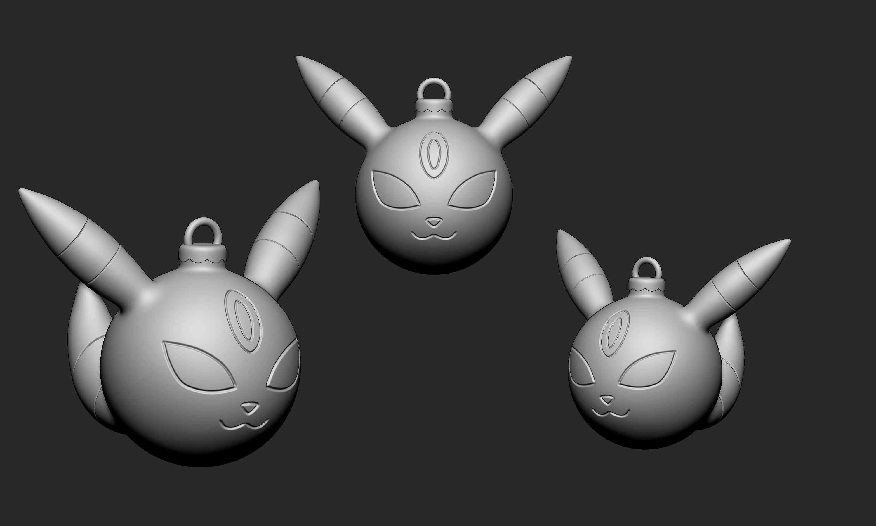 Pokemon - Christmas Ornament Umbreon 3D print model_5