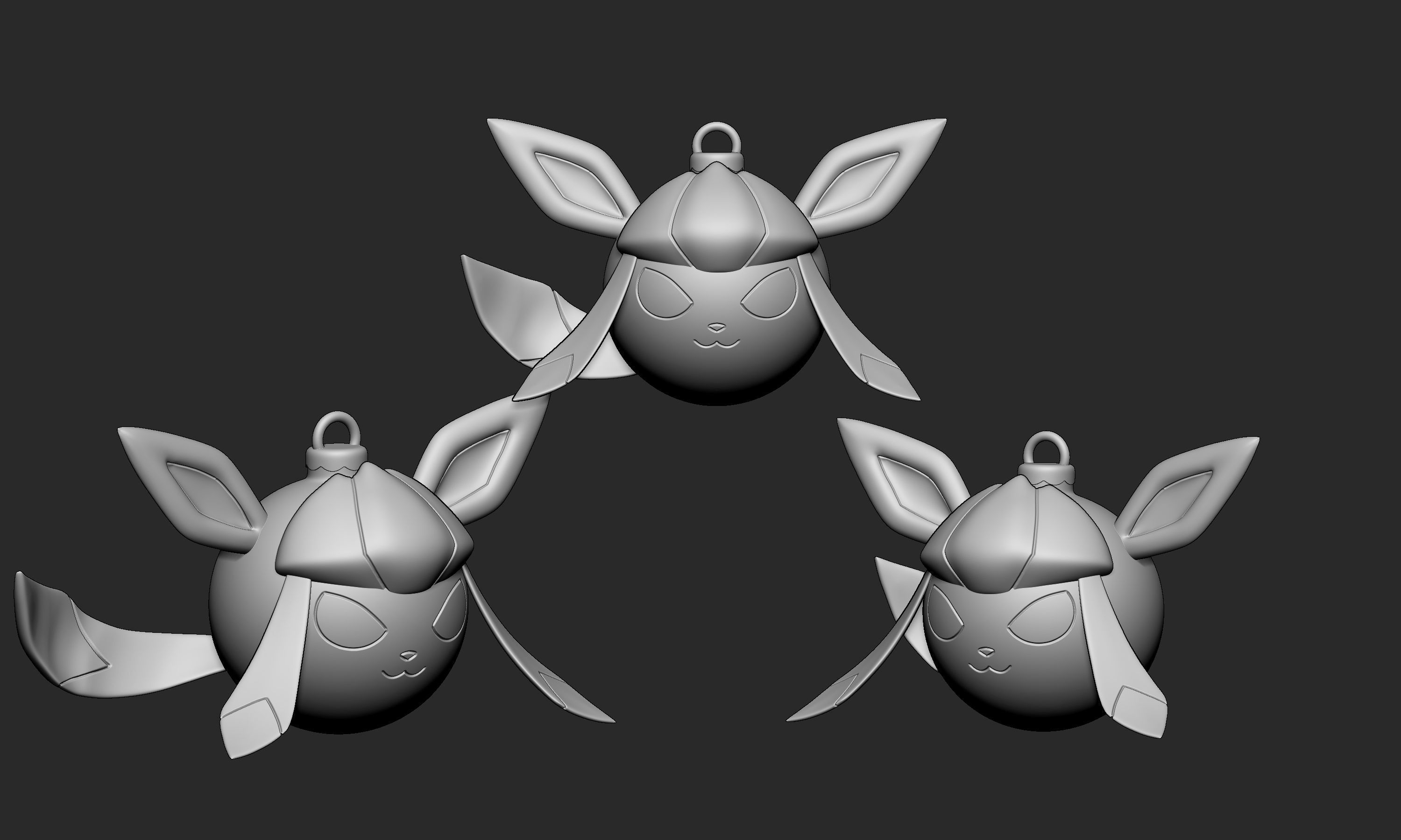 Pokemon - Christmas Ornament Glaceon 3D print model_5