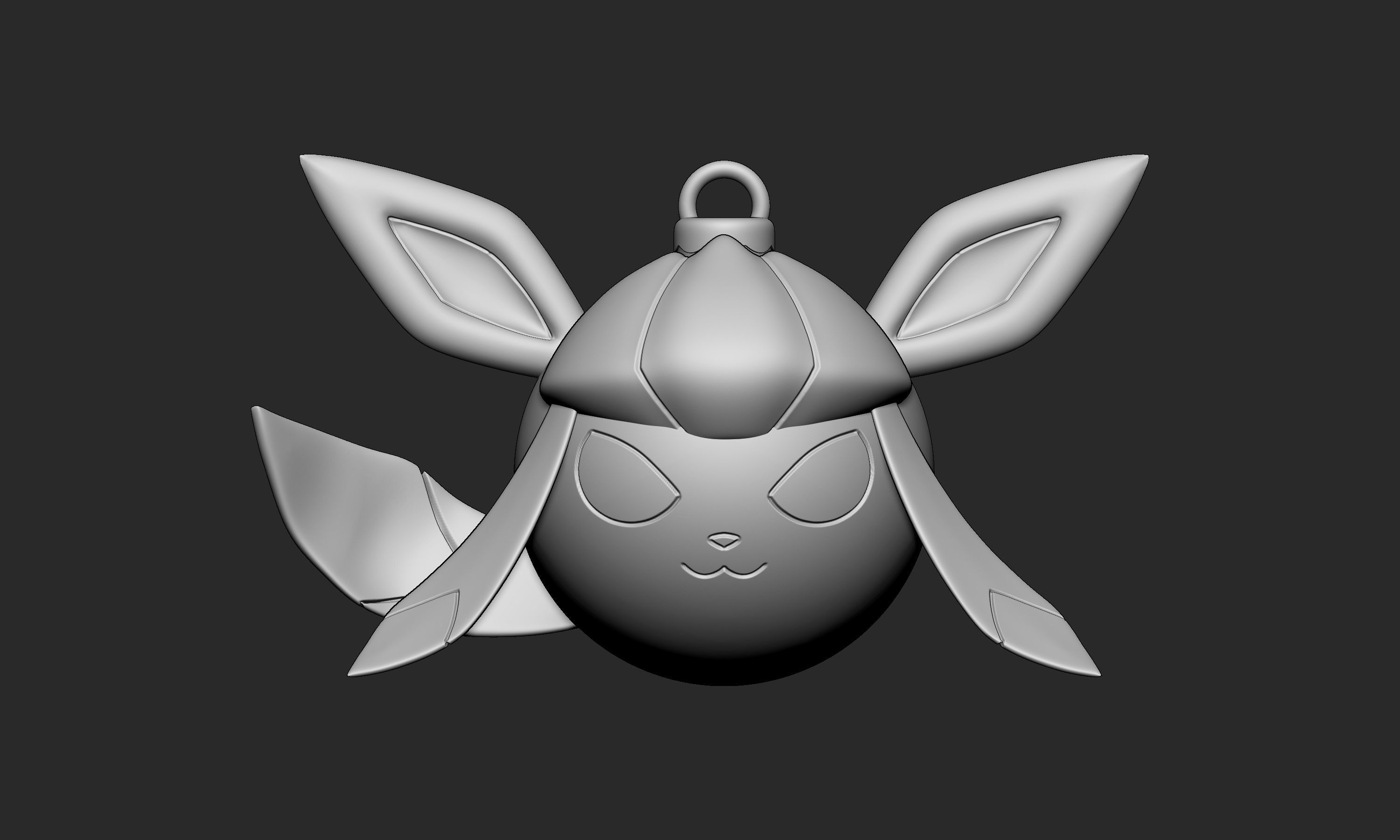 Pokemon - Christmas Ornament Glaceon 3D print model_4