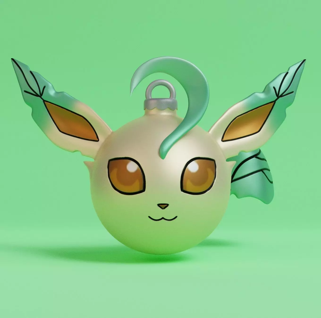 Pokemon - Christmas Ornament Leafeon  3D print model_0