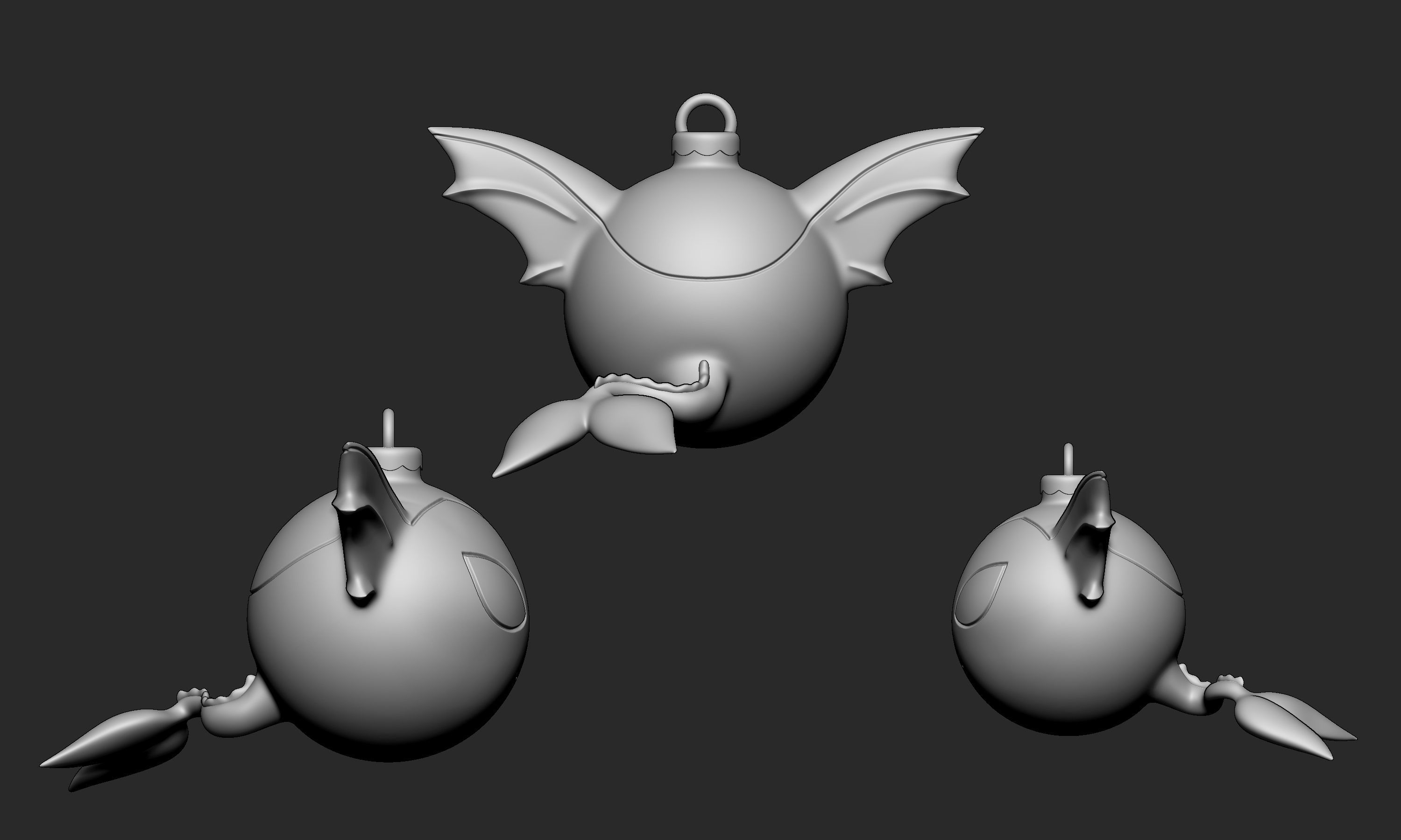 Pokemon - Christmas Ornament Vaporeon  3D print model_6