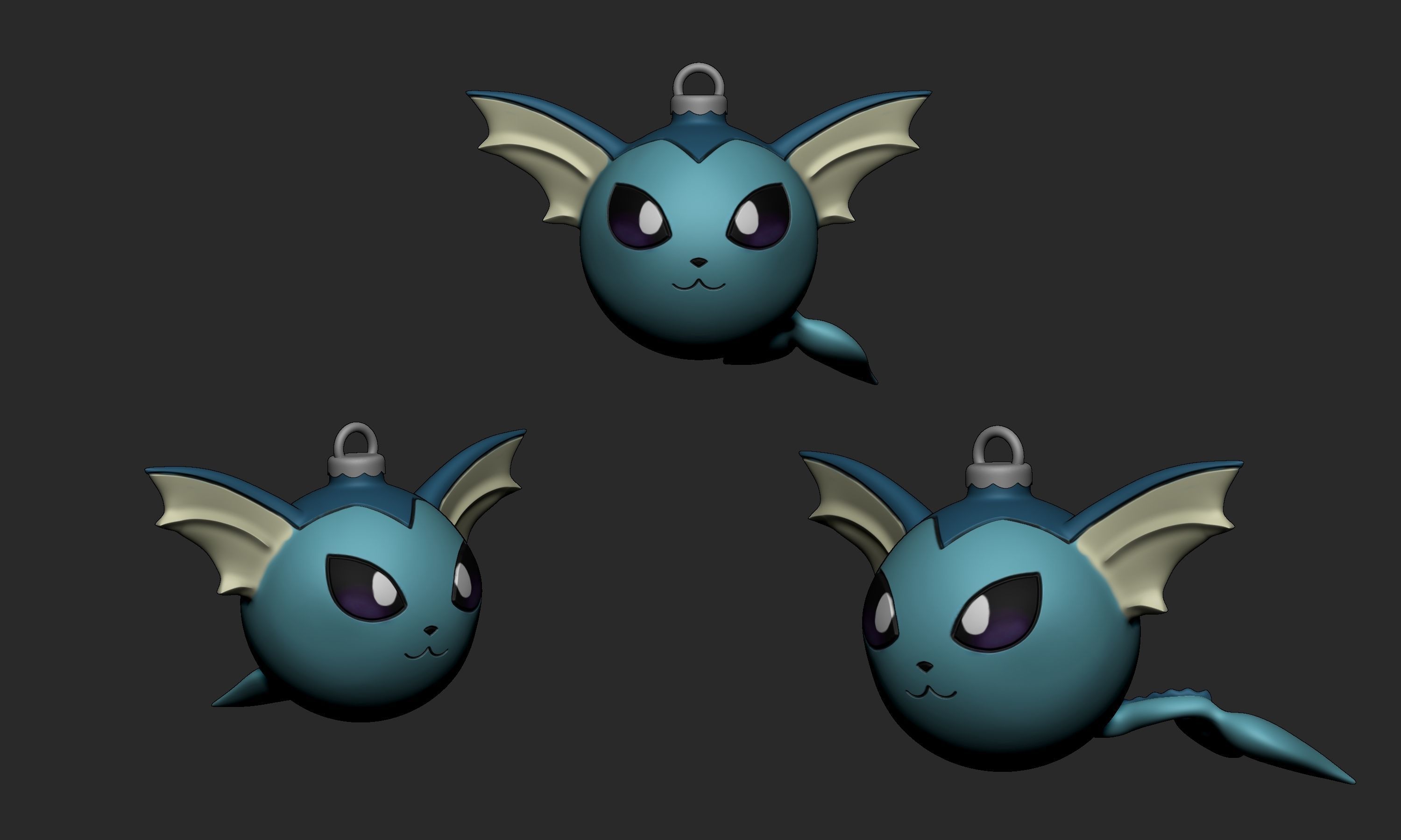 Pokemon - Christmas Ornament Vaporeon  3D print model_2