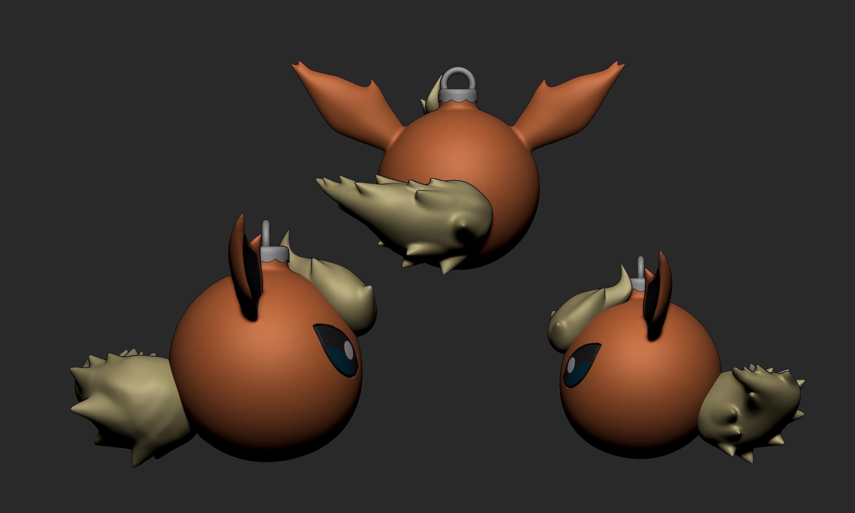 Pokemon - Christmas Ornament Flareon 3D print model_3