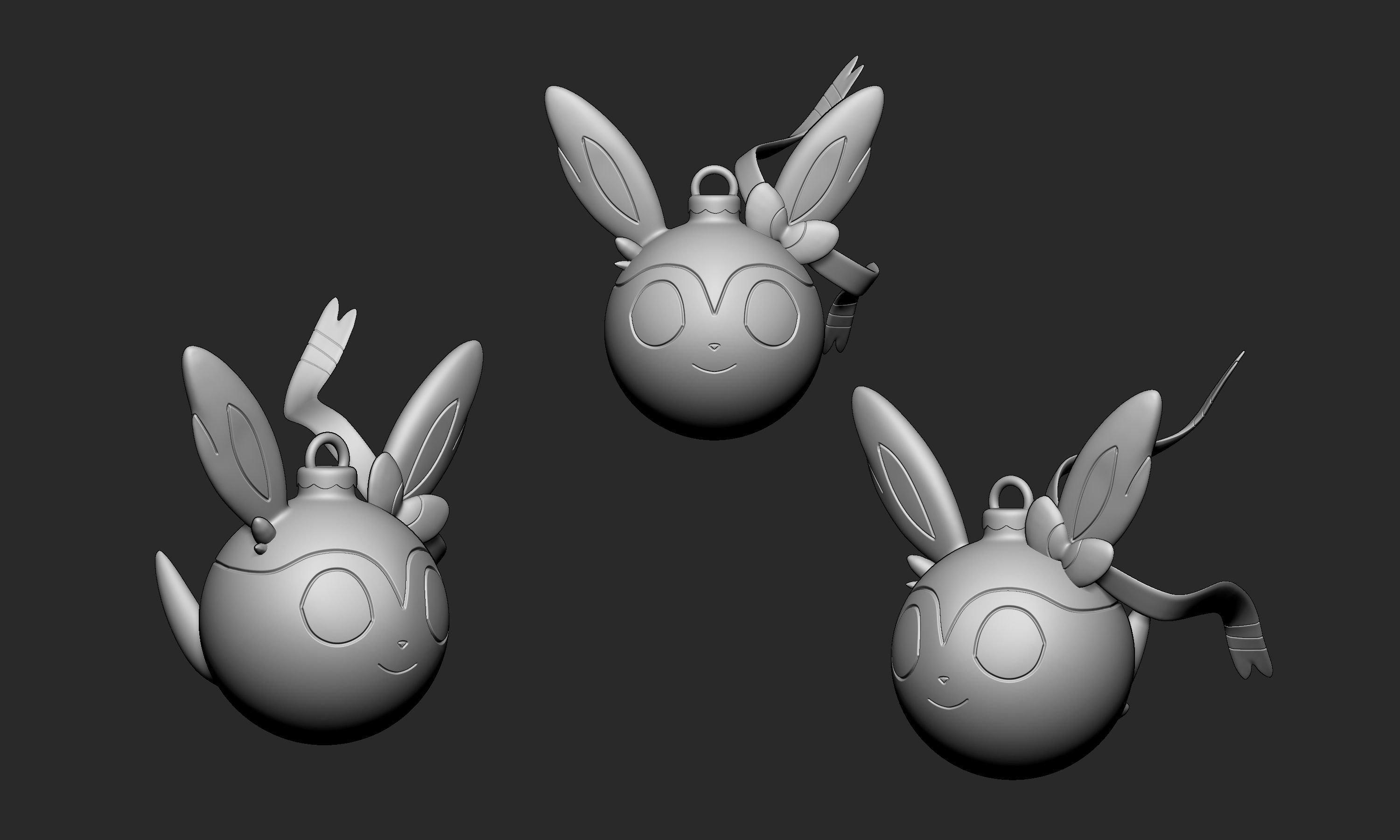 Pokemon - Christmas Ornament Sylveon 3D print model_5