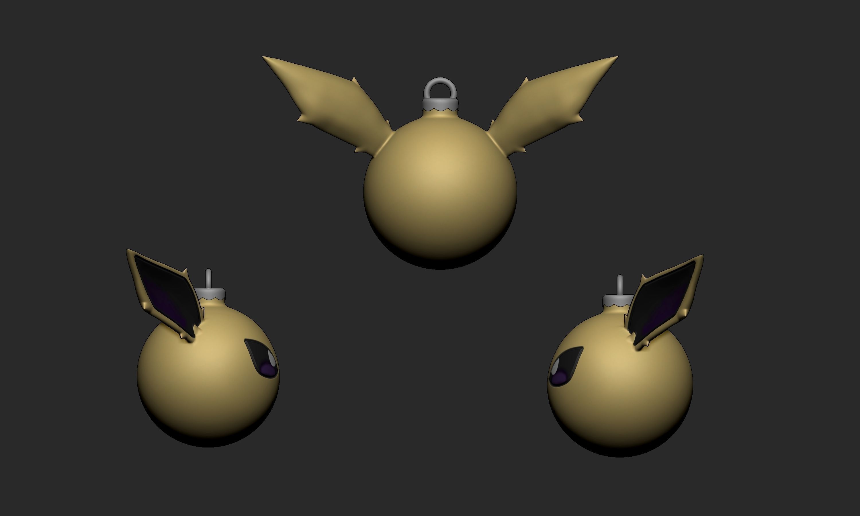 Pokemon - Christmas Ornament All Eeveelutions 3D print model_18