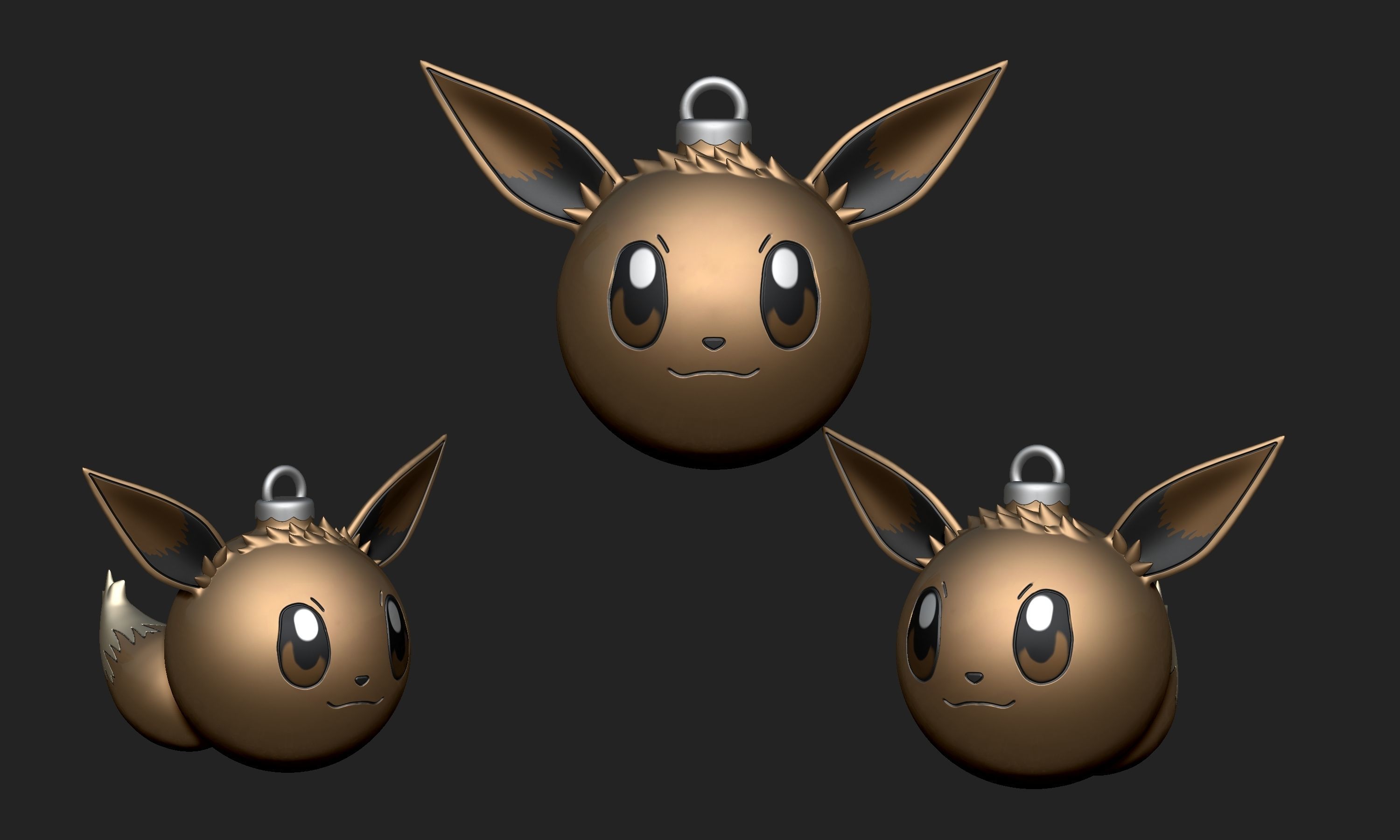 Pokemon - Christmas Ornament All Eeveelutions 3D print model_2
