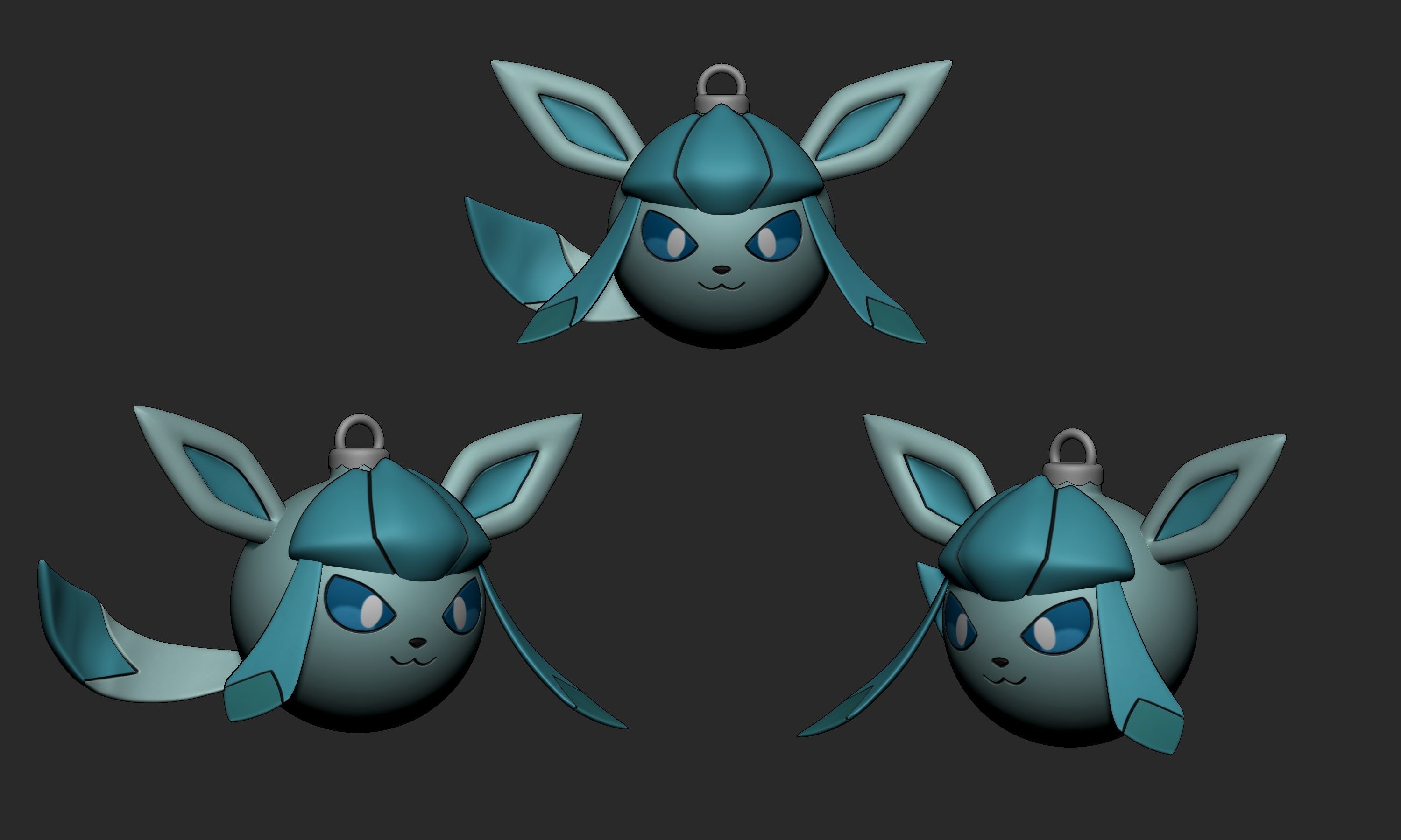 Pokemon - Christmas Ornament All Eeveelutions 3D print model_11