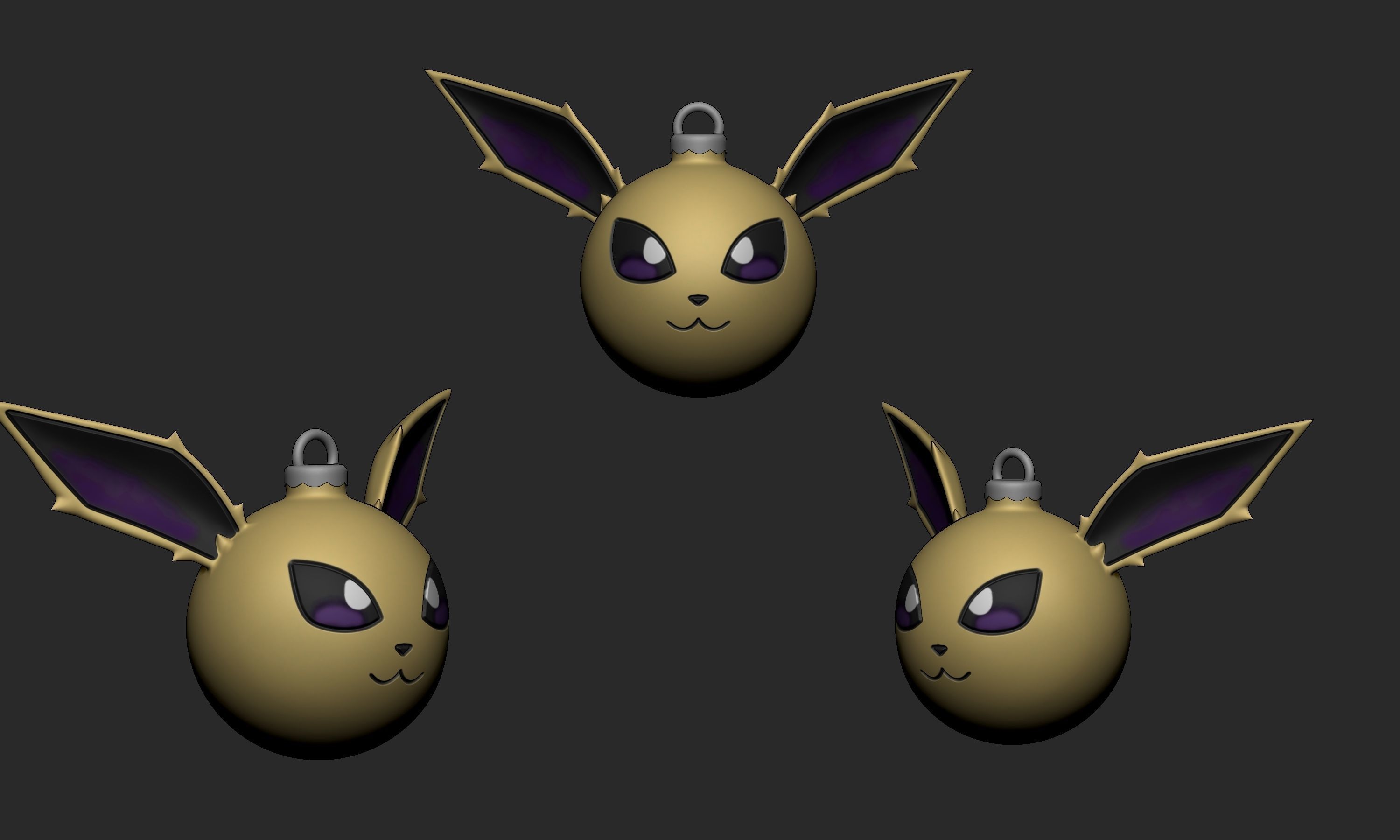 Pokemon - Christmas Ornament All Eeveelutions 3D print model_17