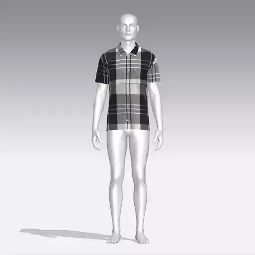 Shirt mannequin wearing plaid