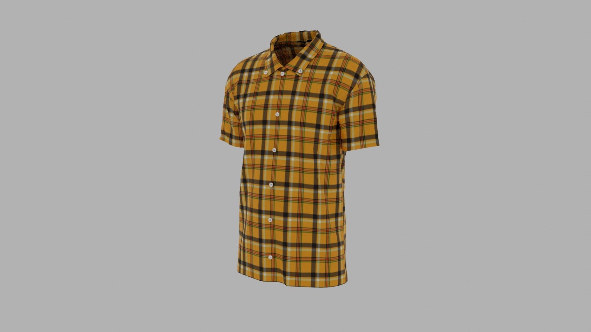 Shirt mannequin wearing plaid Low-poly 3D model_2