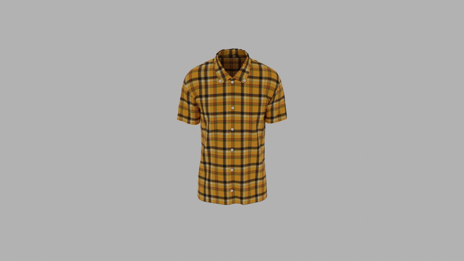 Shirt mannequin wearing plaid Low-poly 3D model_5