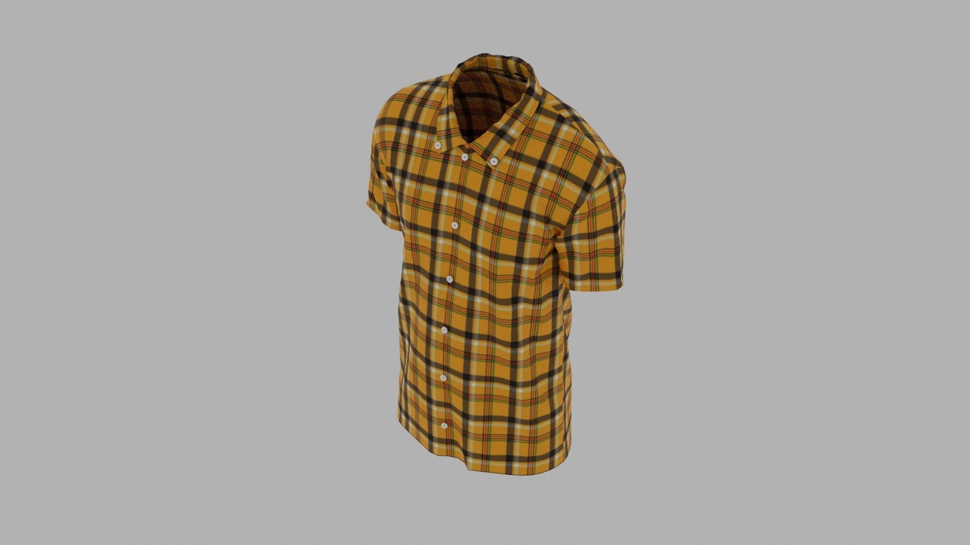 Shirt mannequin wearing plaid Low-poly 3D model_6