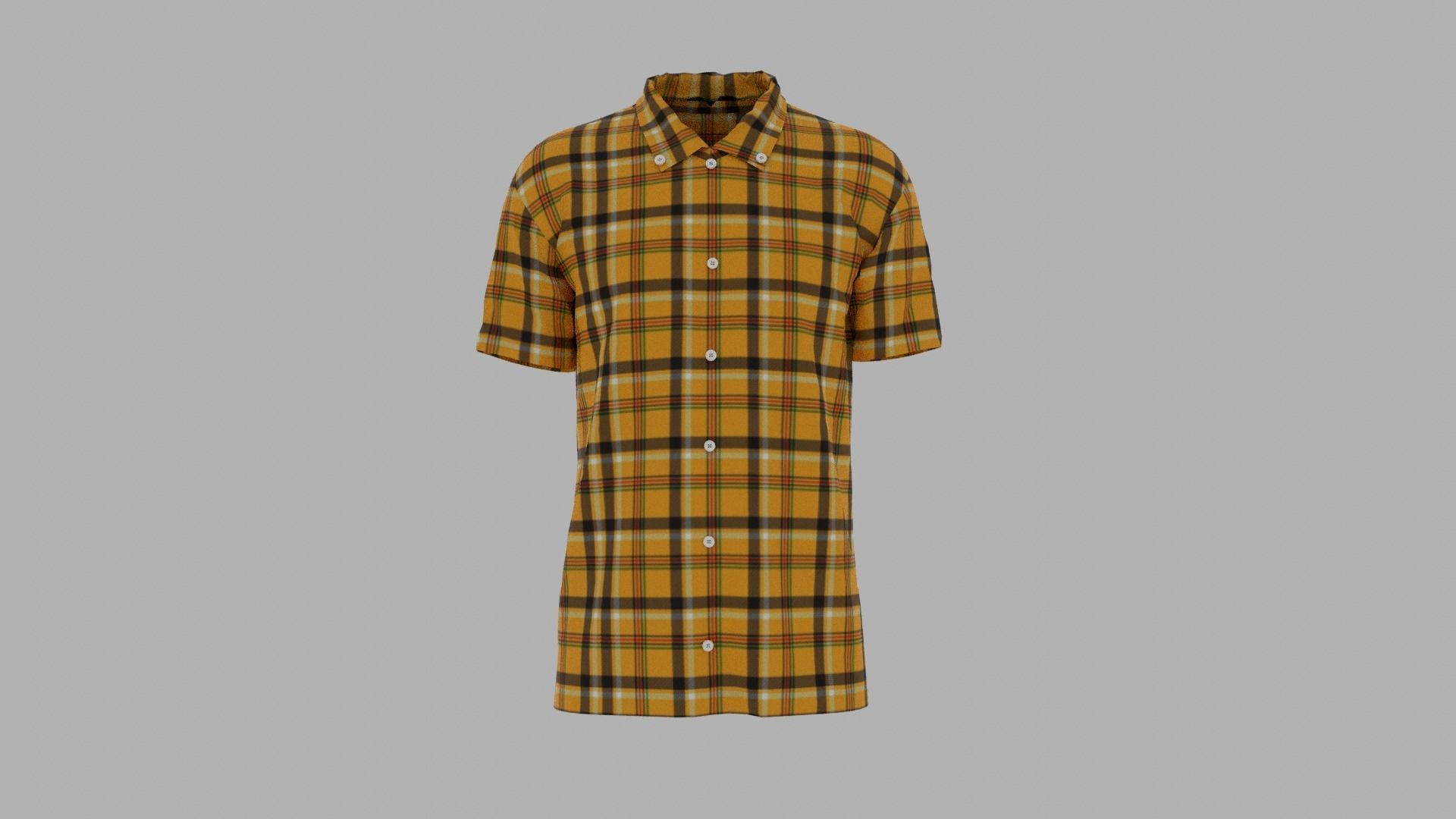 Shirt mannequin wearing plaid Low-poly 3D model_1