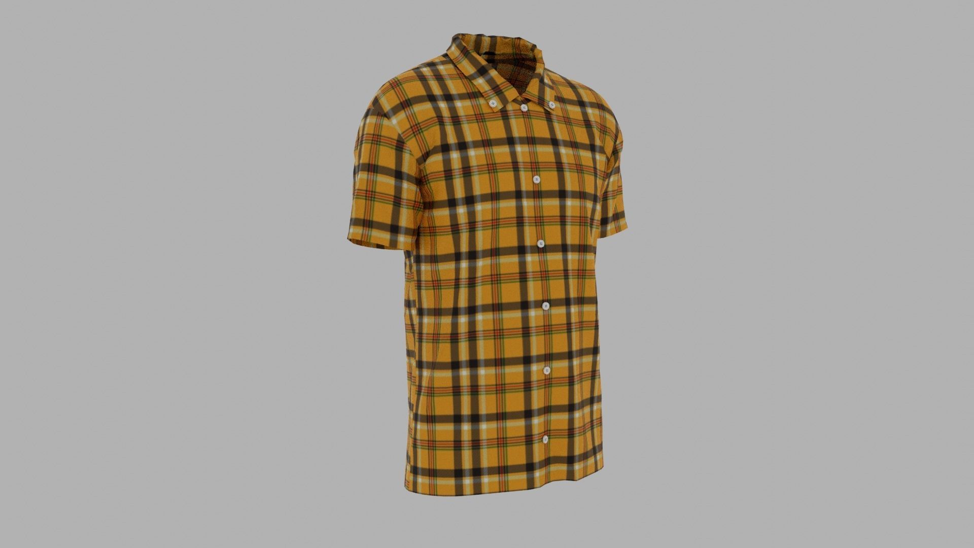 Shirt mannequin wearing plaid Low-poly 3D model_3