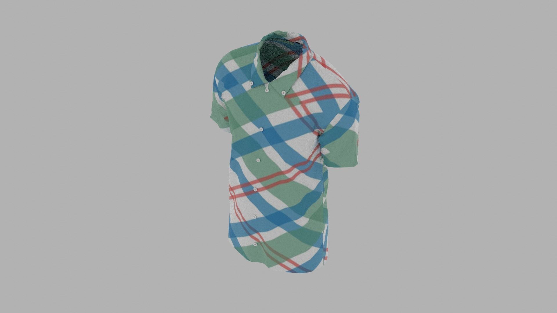Shirt plaid on mannequin Low-poly 3D model_6