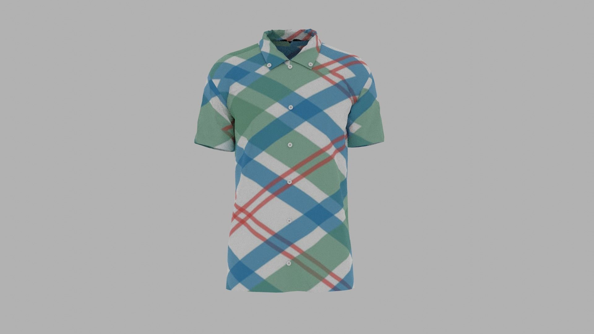 Shirt plaid on mannequin Low-poly 3D model_1