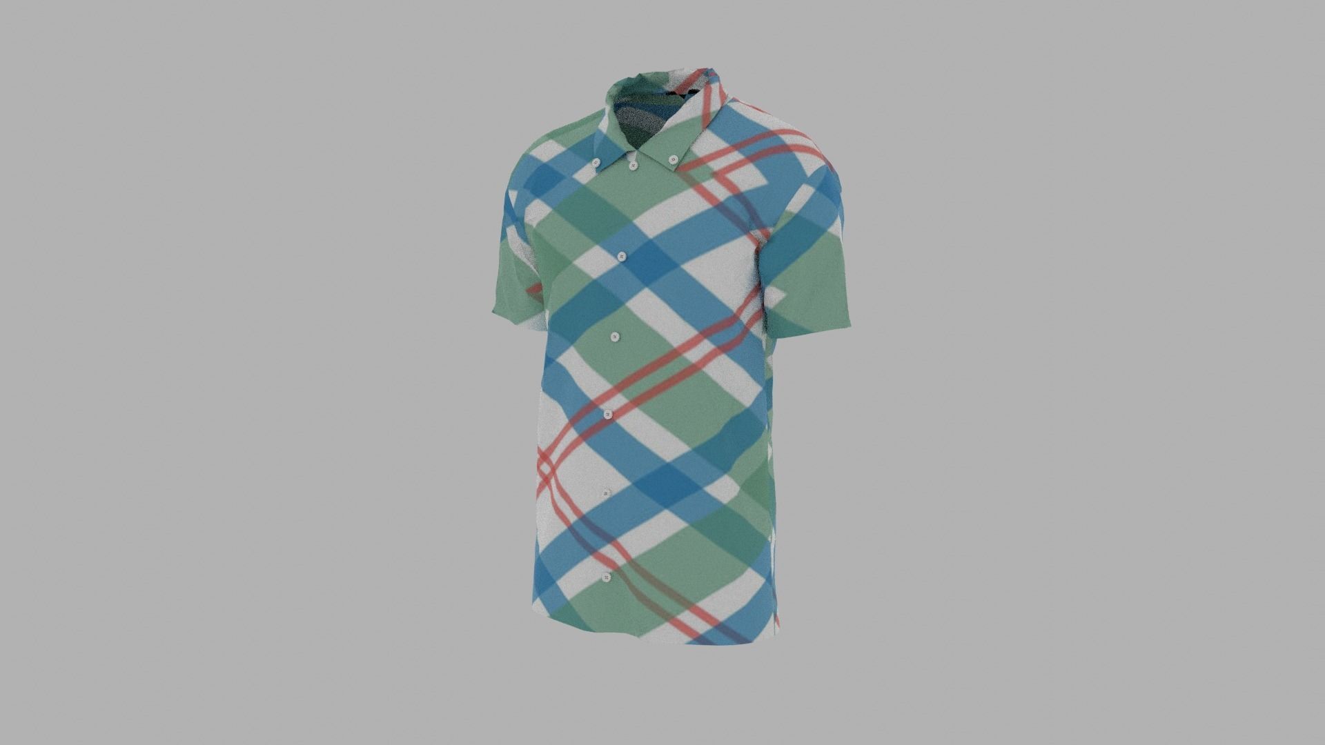 Shirt plaid on mannequin Low-poly 3D model_2
