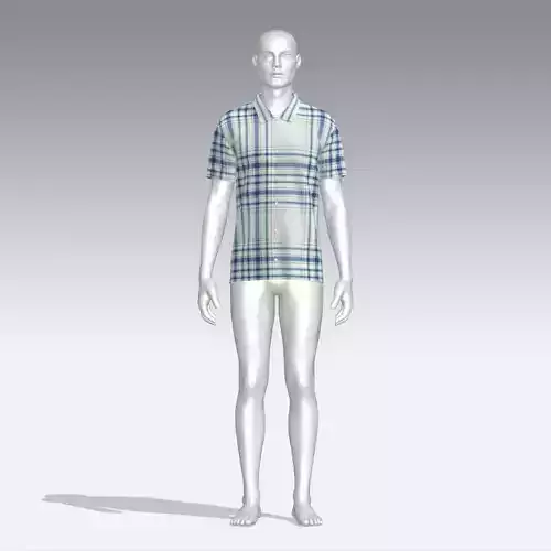 Shirt male mannequin wearing plaid