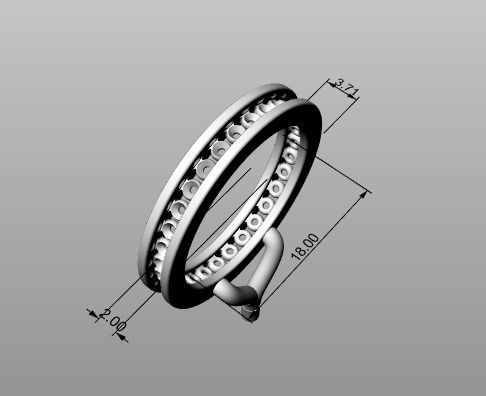 Ring of stone infinity 3D print model_3