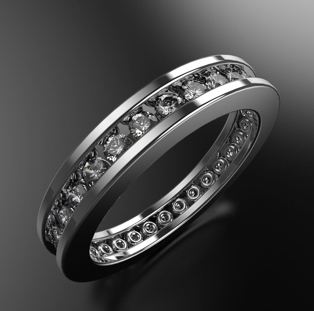 Ring of stone infinity 3D print model_1